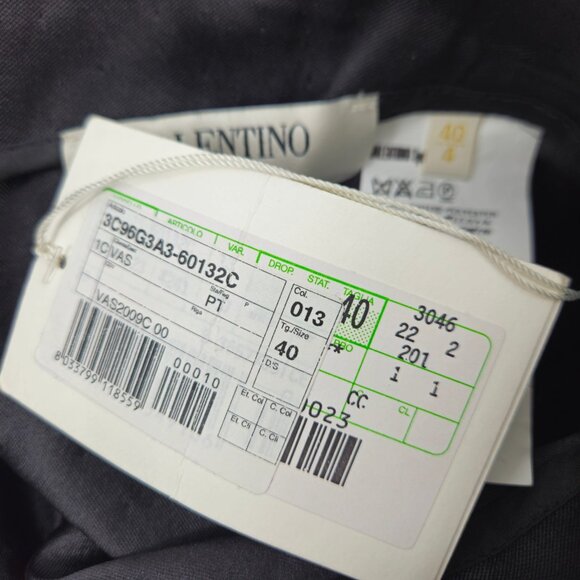 New Valentino Roma Black Skirt Womens 40/4 Wool Silk Blend Pencil - Picture 6 of 6